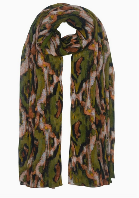 Exotic Ikat Scarf - Green