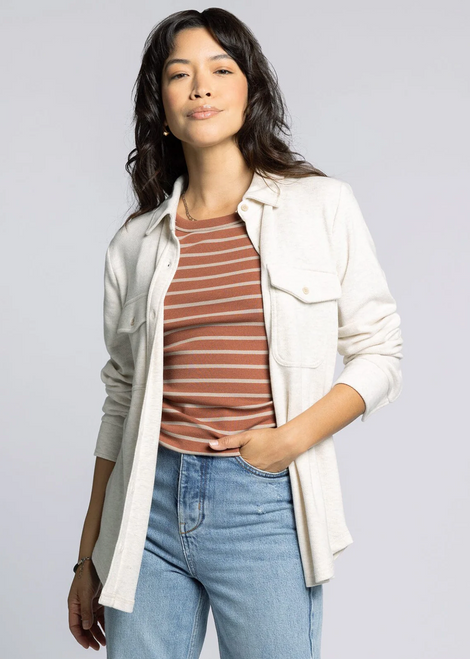 Heather Oatmeal Cassian Top