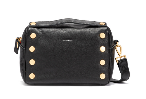 Hammitt's Black and Brushed Gold Evan Small Crossbody Handbag
