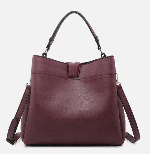 Maroon Tati Satchel Handbag