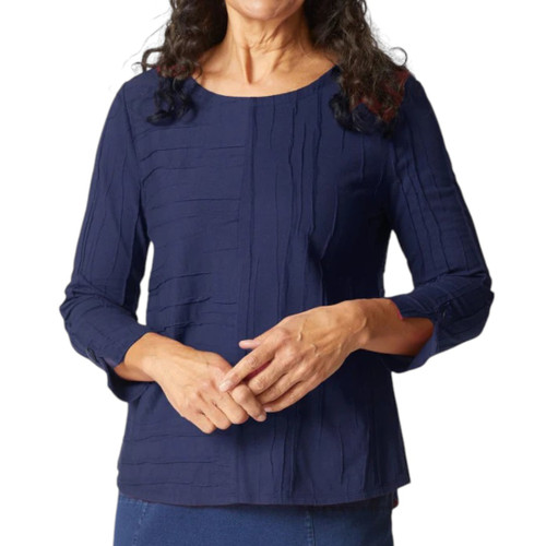 Habitat Button Back T-Shirt Navy