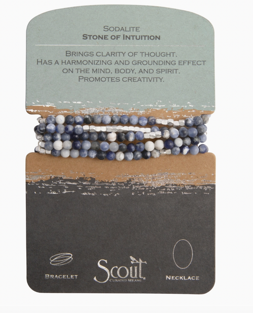 Necklace/Bracelet Wrap Sodalite/Silver
