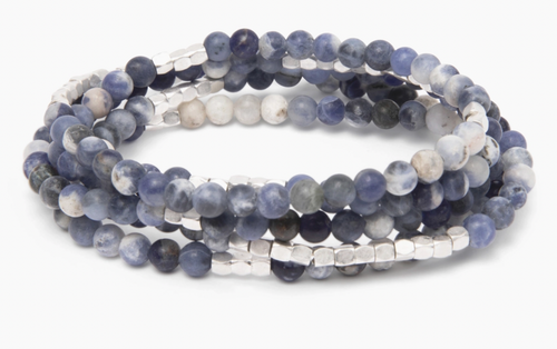 Scout's Necklace/Bracelet Wrap Sodalite/Silver