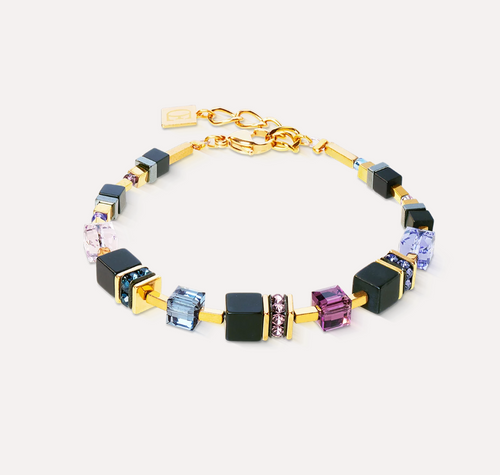 Black Purple Cube Bracelet