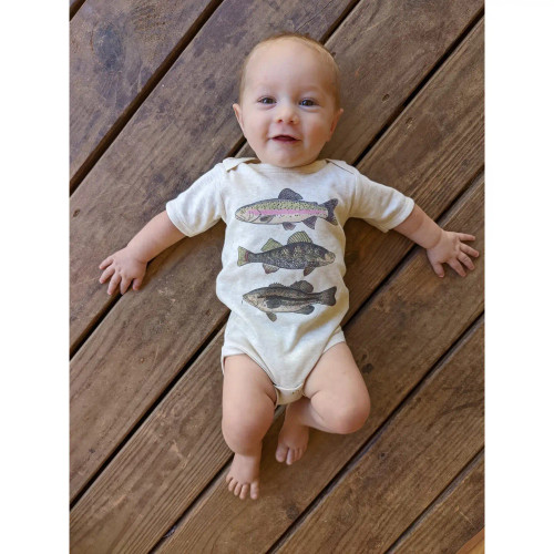 Three Fish Onesie