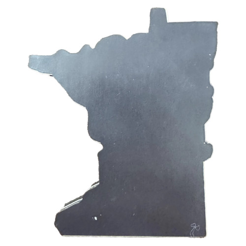 Minnesota State Shaped Paul and Babe Wood Magnet
