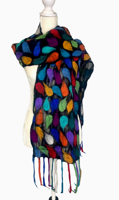 Pomegranate Moon Dew Drop Merino Wool Scarf