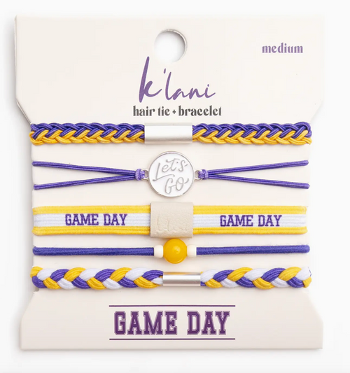Game Day Hair Tie Bracelet Set