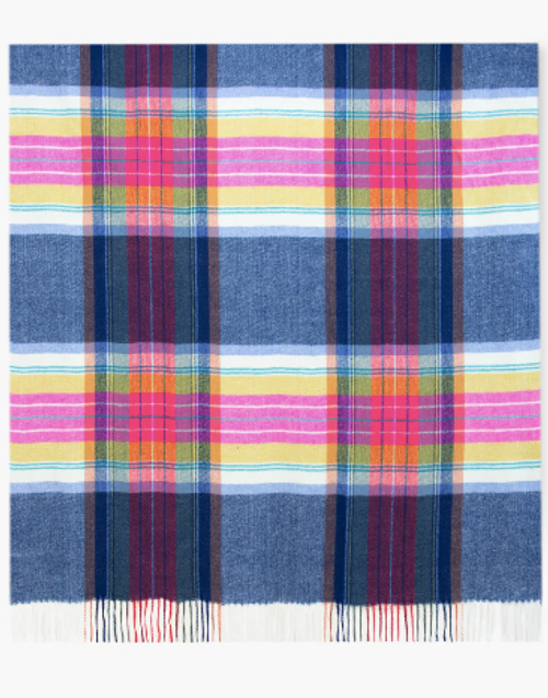 Madras Plaid Blanket Scarf