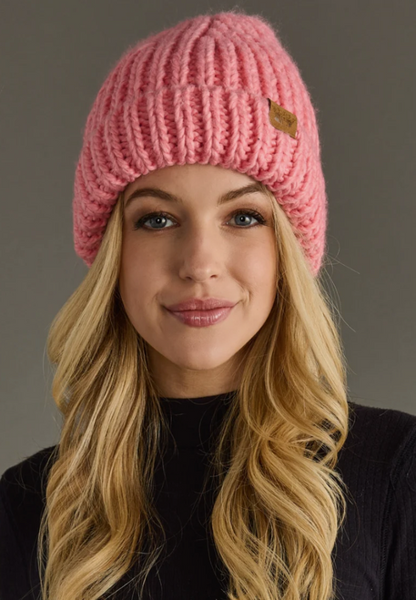 Muted Pink Chunky Beanie