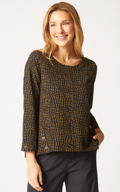 Lichen Crinkle Crepe Mosaic Top