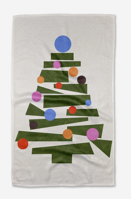 Modern Festive Tree Tea Towel