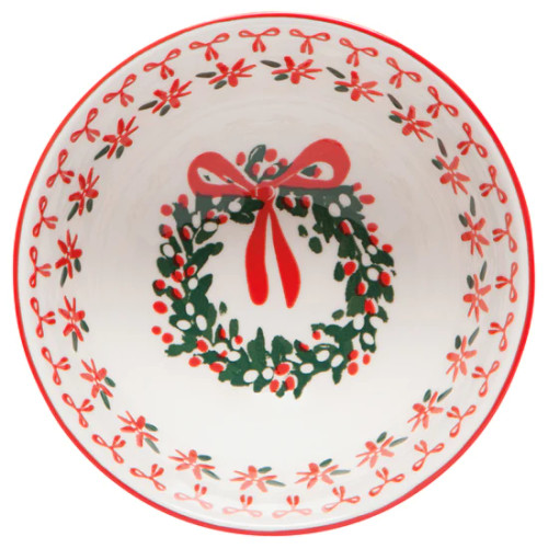 Stamped Wreaths Bowl