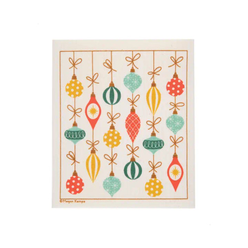 Colorful Ornaments Swedish Dishcloth