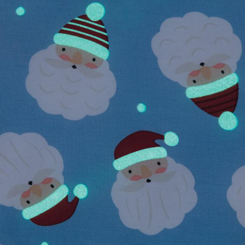Blue Santa Glow in the Dark PJ Set