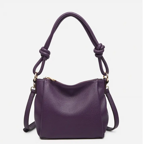 Jen & Co Midnight Purple Chicago Knotted Shoulder Bag