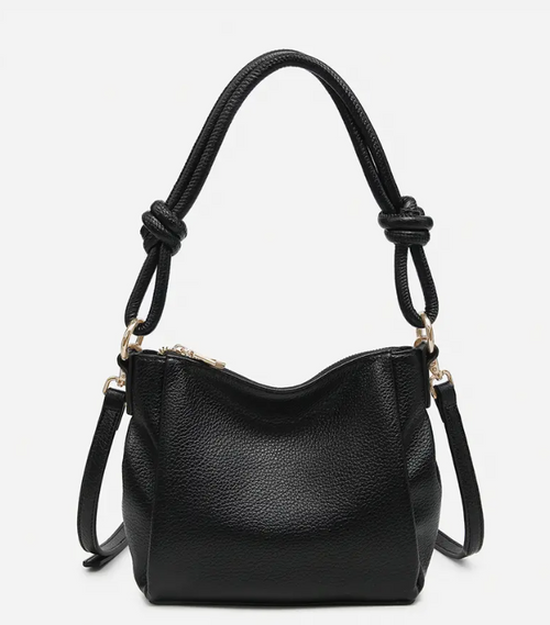 Black Chicago Knotted Shoulder Bag
