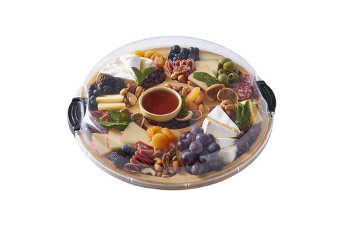 Round 14" Make and Take Bamboo Charcuterie Board with Lid