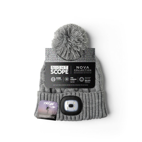 Gray Night Scope Nova Pom Hat