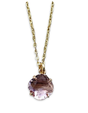 Pink Crystal Dainty Necklace