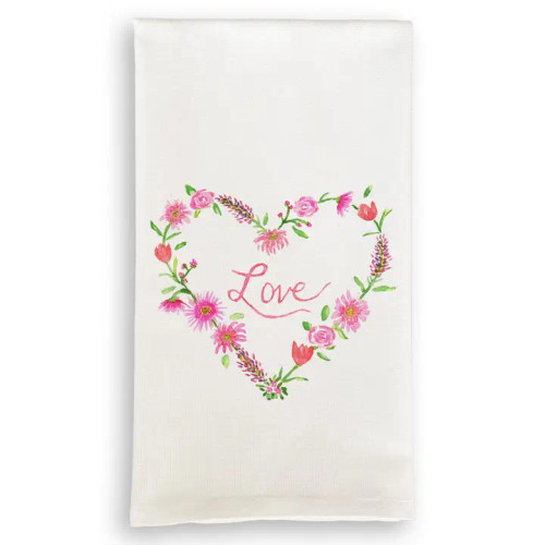 Floral Heart Towel