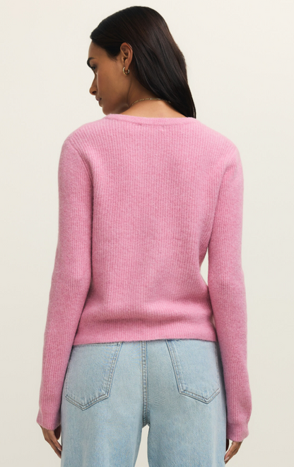 Z Supply Pink Crush Medina Rib Cardigan