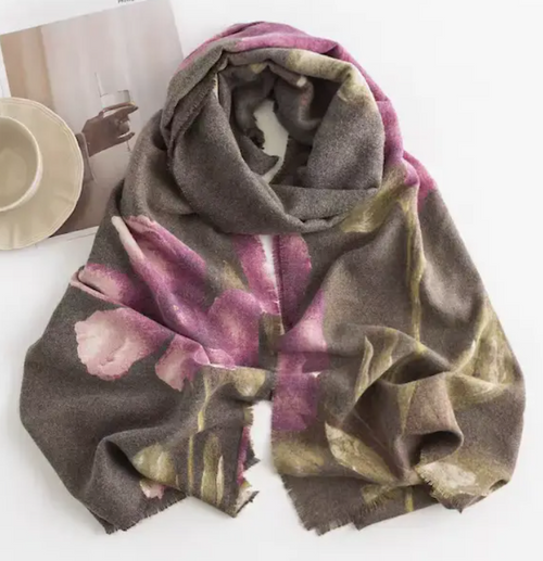 Fall Print Floral Scarf