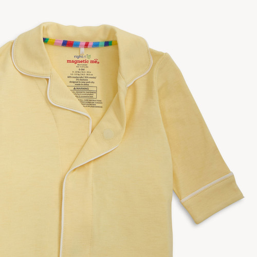 Yellow Piped Stars Magnetic Romper