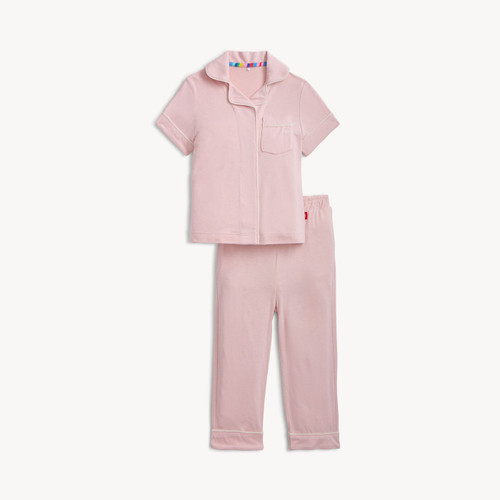 Blush Pink Piped PJ Set