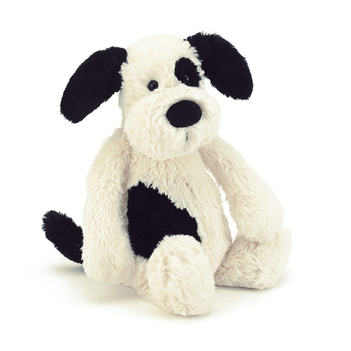 Jellycat's Black and Cream Pup Med