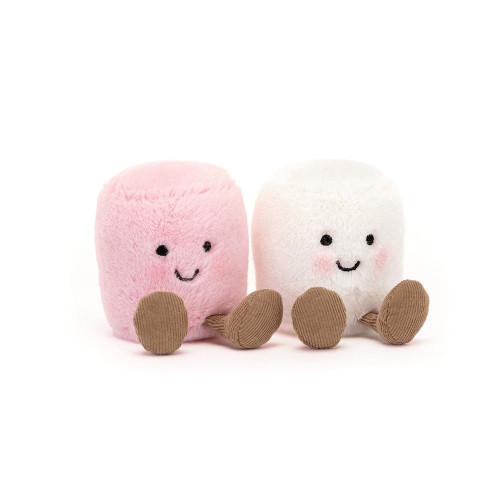 Jellycat's Amuseables Pink and White Marshmallows