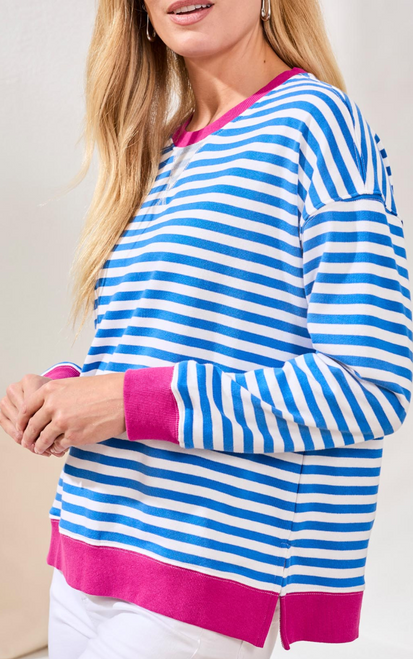 Tribal's Striped Crew Neck Sweater