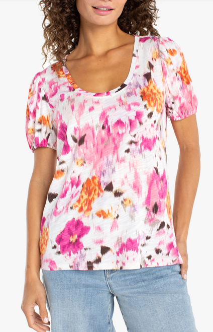 Floral Puff Sleeve T-Shirt