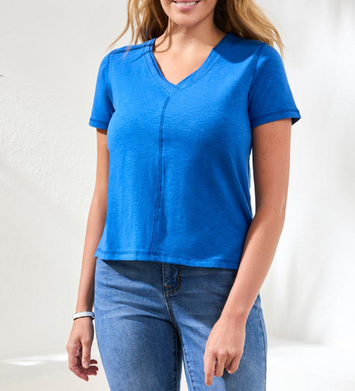 Tribal's Turkish Sea Front Seam V-Neck T-Shirt