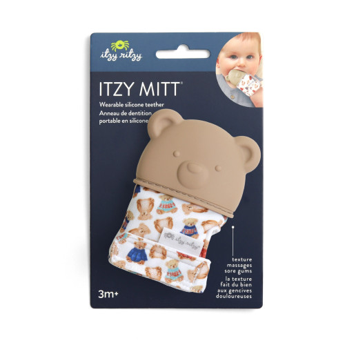 Itzy Ritzy's Silicone Vintage Bear Teething Mitt