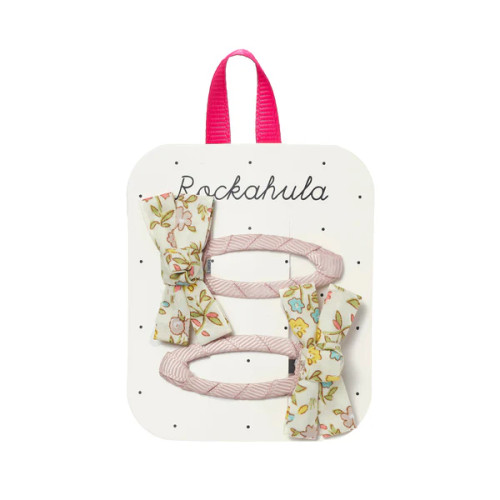 Petal Twisty Bow Hair Clips