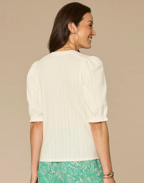 Solid Mandarin Collar Elbow Sleeve T-Shirt