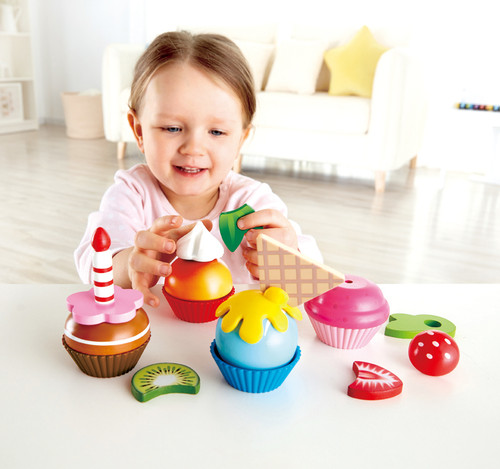 Hape Building Wooden Cupcakes Set