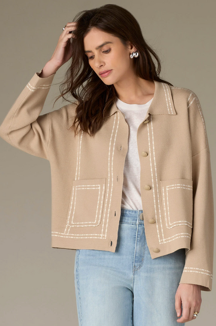 Contrast Stitch Detail Cardigan