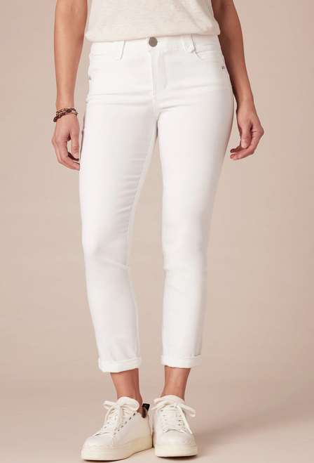 White Ankle Skimmer Jean