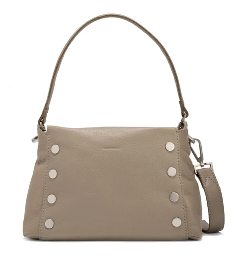 Pewter Pebble with Brushed Silver Bryant Medium Handbag