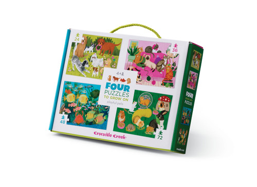 Playful Pets 4 Puzzles in 1