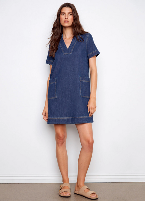 Collared Denim Dress