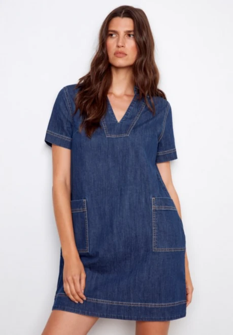 Collared Denim Dress