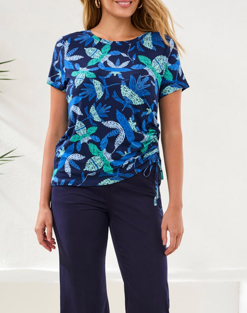 Crew Neck Rouched T-Shirt