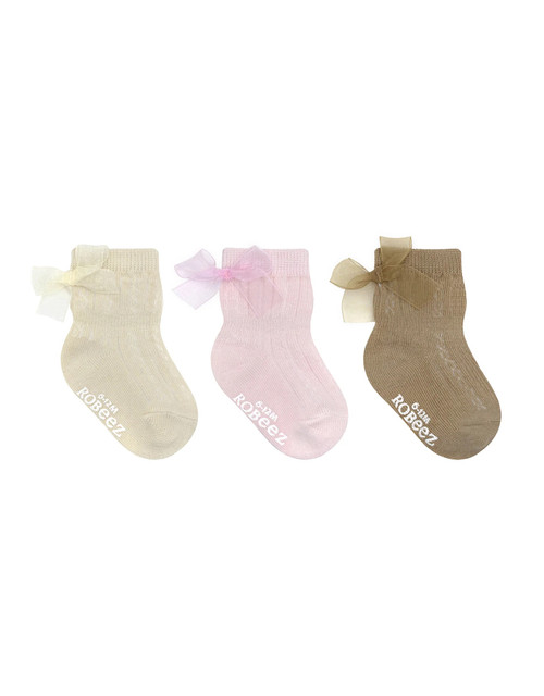 Marie's Cable Tops 3-Pack Baby Socks