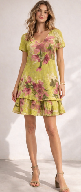 Cap Sleeve Cotton Gauze Dress