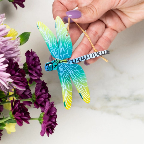 Dragonfly Bronze Ornament and Notecard