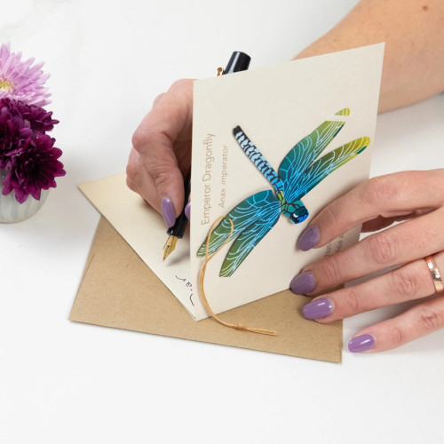 Dragonfly Bronze Ornament and Notecard
