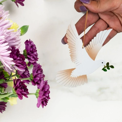Peace Dove Bronze Ornament and Notecard